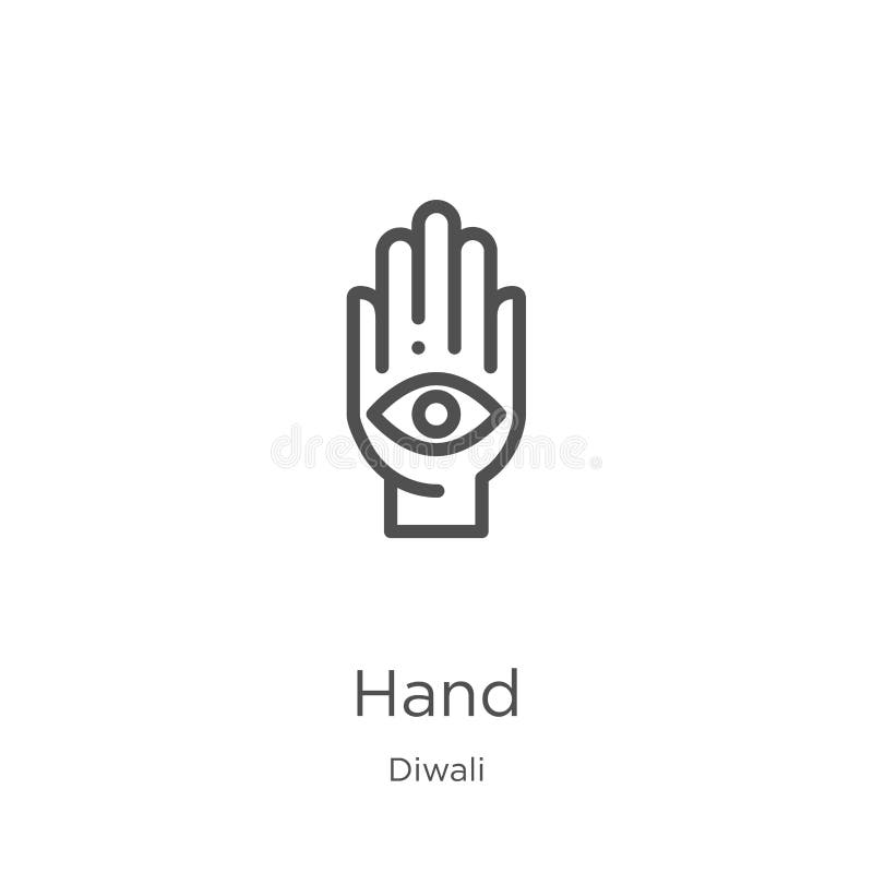 vetor do ícone da mão da coleção do diwali Linha fina ilustra??o do vetor do ?cone do esbo?o da m?o Esboço, linha fina ícone da m ilustração royalty free vetor do ícone da mão da coleção do diwali Linha fina ilustra??o do vetor do ?cone do esbo?o da m?o Esboço, linha fina ícone da m ilustração royalty free