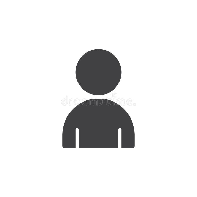 Ícone de pessoa vetorial, sinal plano preenchido ilustração do vetor