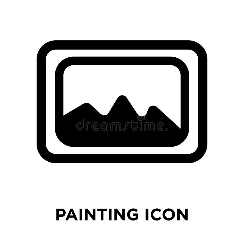 Vetor do ícone da pintura isolado no fundo branco, conceito do logotipo ilustração do vetor Vetor do ícone da pintura isolado no fundo branco, conceito do logotipo ilustração do vetor