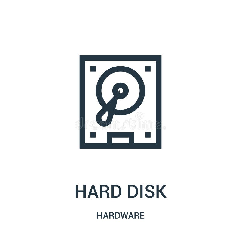 vetor do ícone do disco rígido da coleção do hardware Linha fina ilustração do vetor do ícone do esboço do disco rígido ilustração royalty free vetor do ícone do disco rígido da coleção do hardware Linha fina ilustração do vetor do ícone do esboço do disco rígido ilustração royalty free