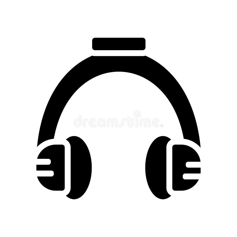 Vetor do ícone dos fones de ouvido isolado no fundo branco, fones de ouvido ilustração royalty free Vetor do ícone dos fones de ouvido isolado no fundo branco, fones de ouvido ilustração royalty free