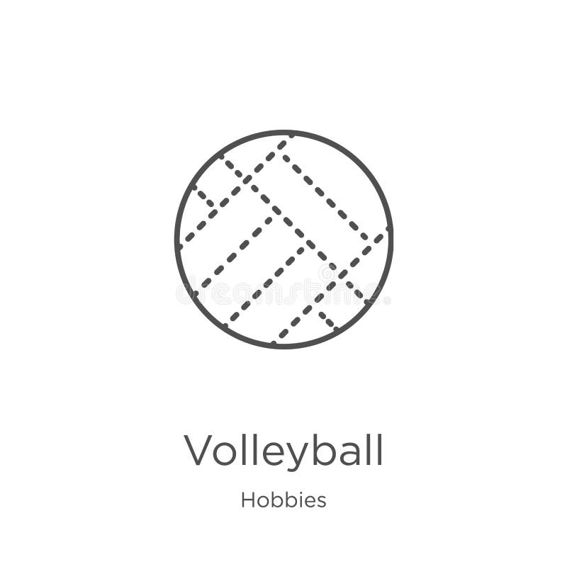 vetor do ícone do voleibol da coleção dos passatempos Linha fina ilustra??o do vetor do ?cone do esbo?o do voleibol Esbo?o, linha ilustração stock vetor do ícone do voleibol da coleção dos passatempos Linha fina ilustra??o do vetor do ?cone do esbo?o do voleibol Esbo?o, linha ilustração stock