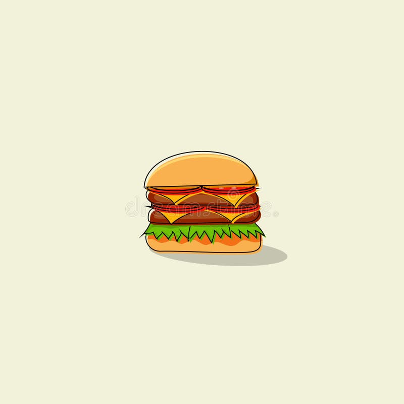Vetor dos desenhos animados do hamburguer, Hamburger ilustração do vetor Vetor dos desenhos animados do hamburguer, Hamburger ilustração do vetor