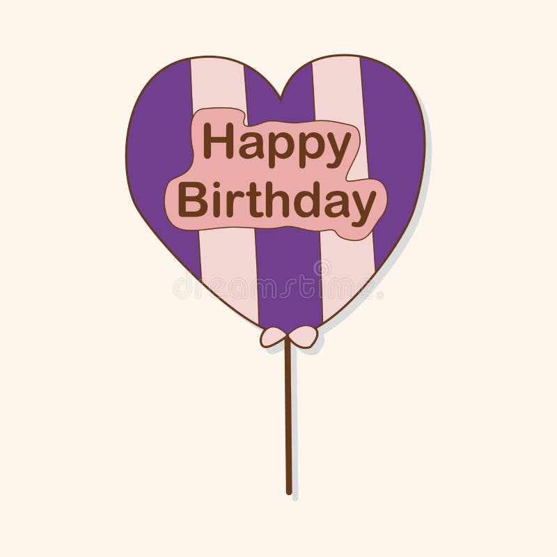 Vetor dos elementos do tema do ballon do aniversário, eps ilustração stock