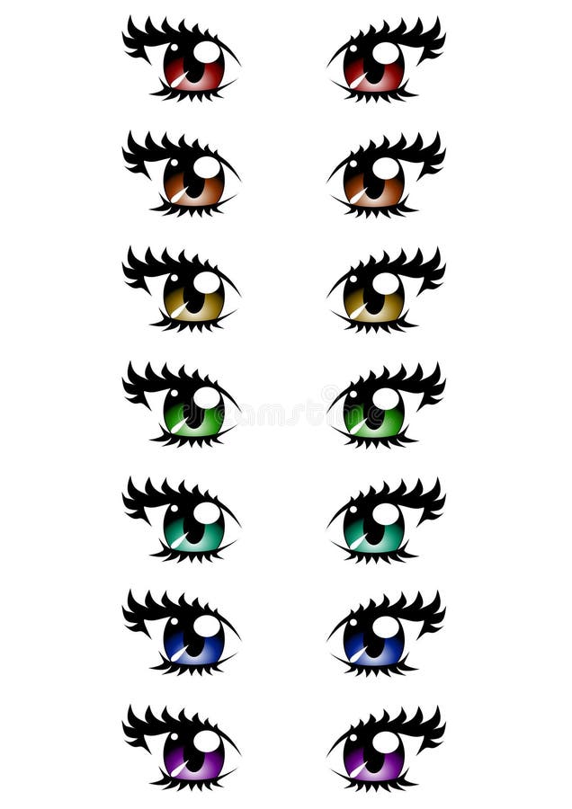 Vetores de Olhos De Anime Olhos Vermelhos Em Fundo Preto E Branco