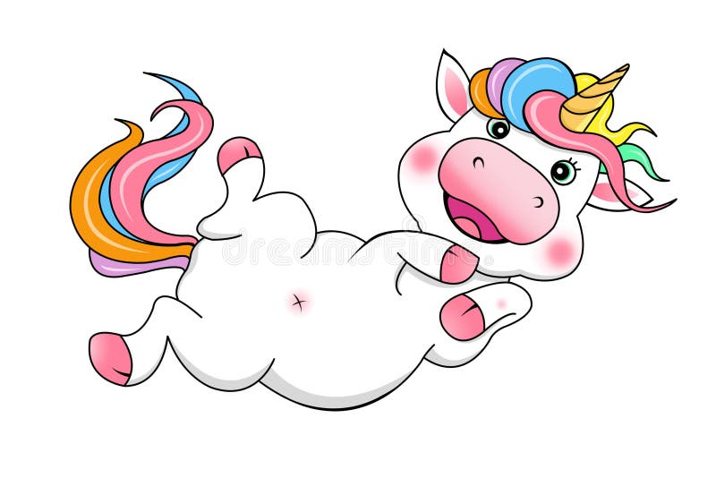 Vetor feliz do unicórnio ilustração royalty free Vetor feliz do unicórnio ilustração royalty free