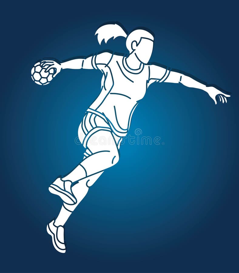 Jogador Handebol Ação Ilustração Vetorial Figura Desportiva Corpo Elegante  Dinâmico imagem vetorial de Dovla982© 473301354