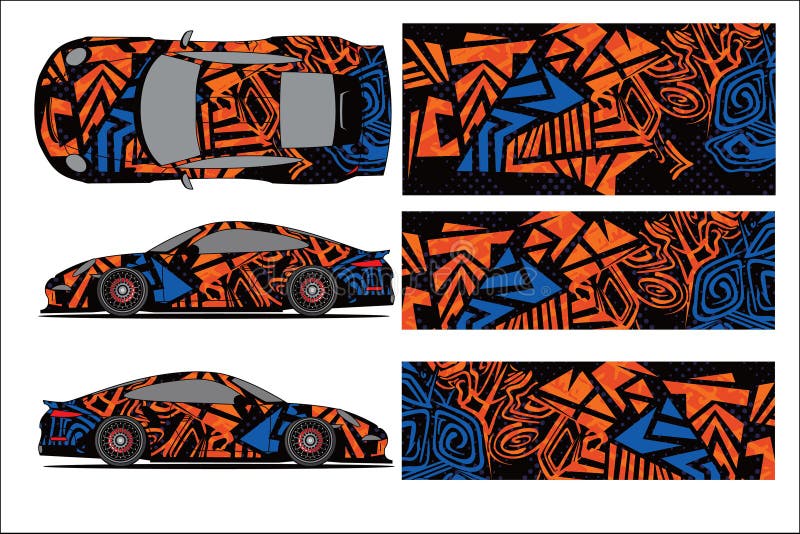 Ilustração de design plano drift car