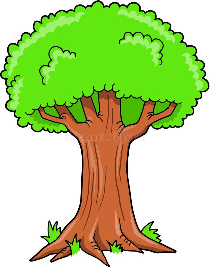 Vetor grande da árvore de carvalho ilustração royalty free Vetor grande da árvore de carvalho ilustração royalty free