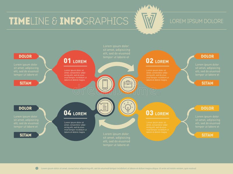 Vetor infographic do processo da educação Molde da Web para o círculo ilustração do vetor Vetor infographic do processo da educação Molde da Web para o círculo ilustração do vetor