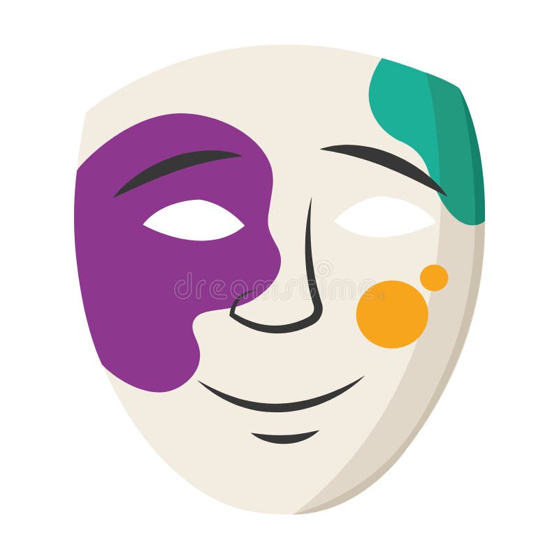 Jogo Romano Da Máscara Do Teatro Ilustração do Vetor - Ilustração de  tristeza, feliz: 20641832