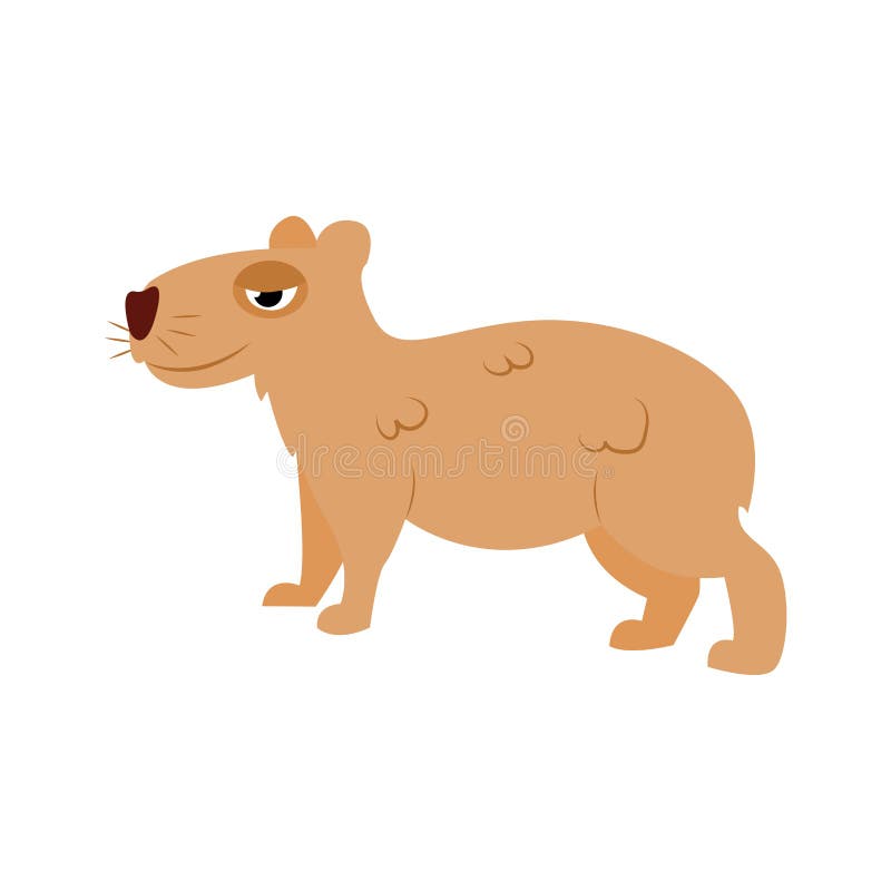 Feliz cartão de saudação de natal capivara de personagem de desenho animado  bonito