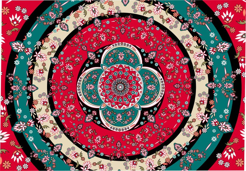 A color oriental carpet vector. A color oriental carpet vector