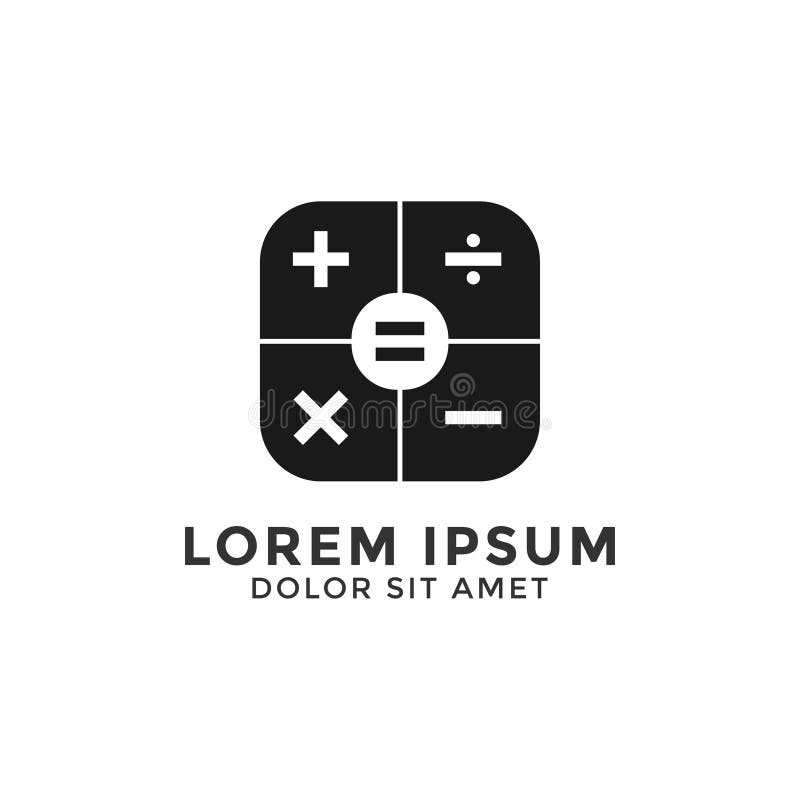 Vetor simples do molde do projeto do ícone do logotipo da calculadora ilustração do vetor Vetor simples do molde do projeto do ícone do logotipo da calculadora ilustração do vetor