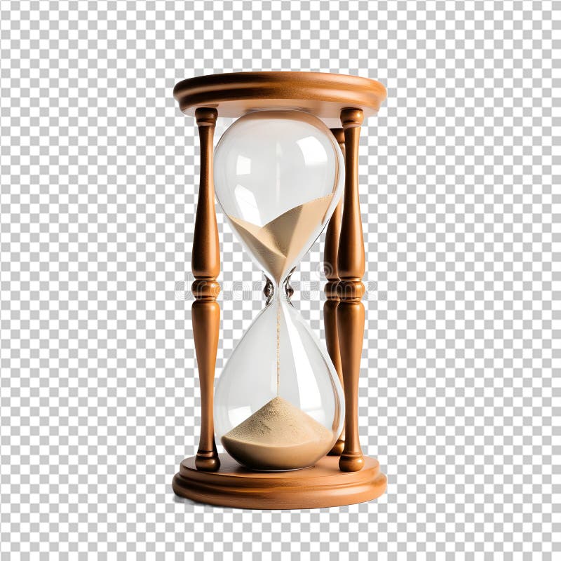 Vetro classico di legno che rappresenta il passaggio temporale royalty illustrazione gratis
