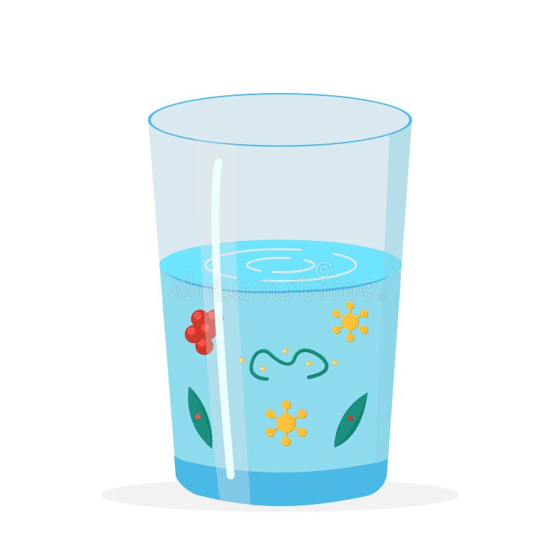 Vetro con sporco, illustrazione dell'acqua contaminata royalty illustrazione gratis Vetro con sporco, illustrazione dell'acqua contaminata royalty illustrazione gratis