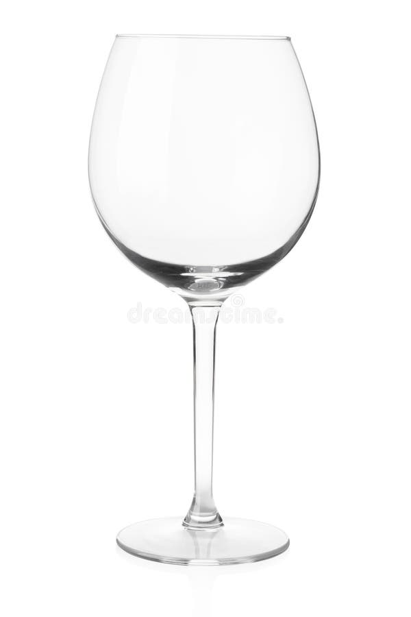Vetro di vino vuoto isolato su bianco immagini stock libere da diritti Vetro di vino vuoto isolato su bianco immagini stock libere da diritti