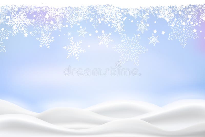 Vettarella pesante, fiocchi di neve di forme e forme diverse Fiocchi di neve, fondo di neve Natale in caduta