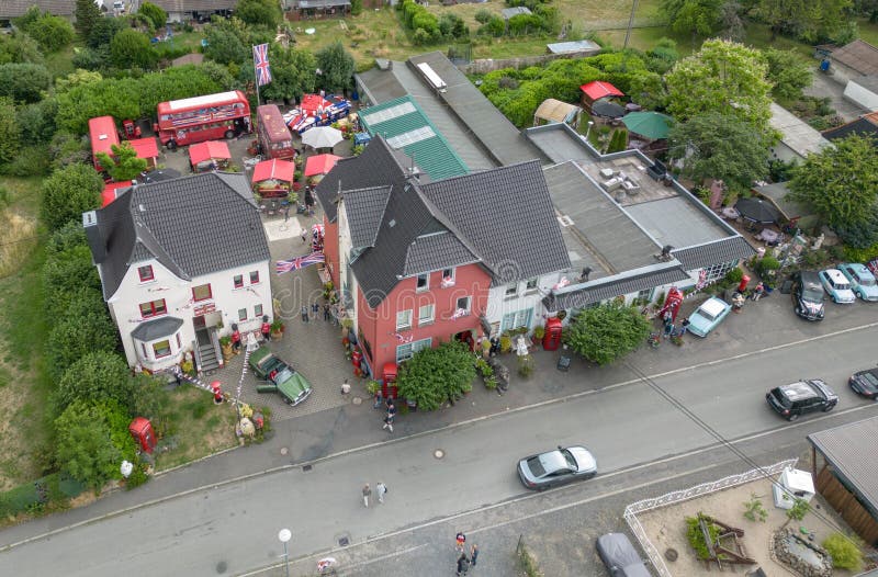 18.07.2023 Vettelschoss Germany - Aerial View of the Little Britain Inn Hotel in Germany.