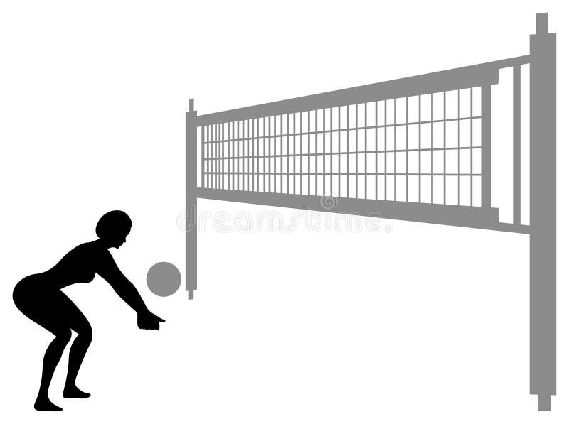 Vettore 3 della siluetta della donna di pallavolo royalty illustrazione gratis Vettore 3 della siluetta della donna di pallavolo royalty illustrazione gratis
