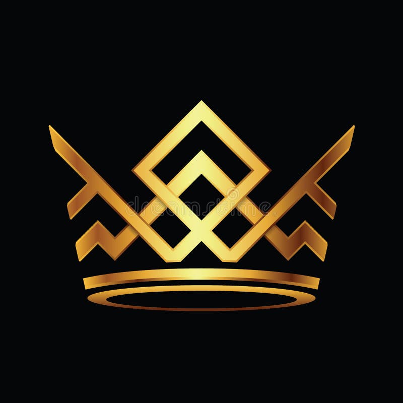 Vettore astratto di logo di Logo Royal King Queen della corona moderna royalty illustrazione gratis Vettore astratto di logo di Logo Royal King Queen della corona moderna royalty illustrazione gratis