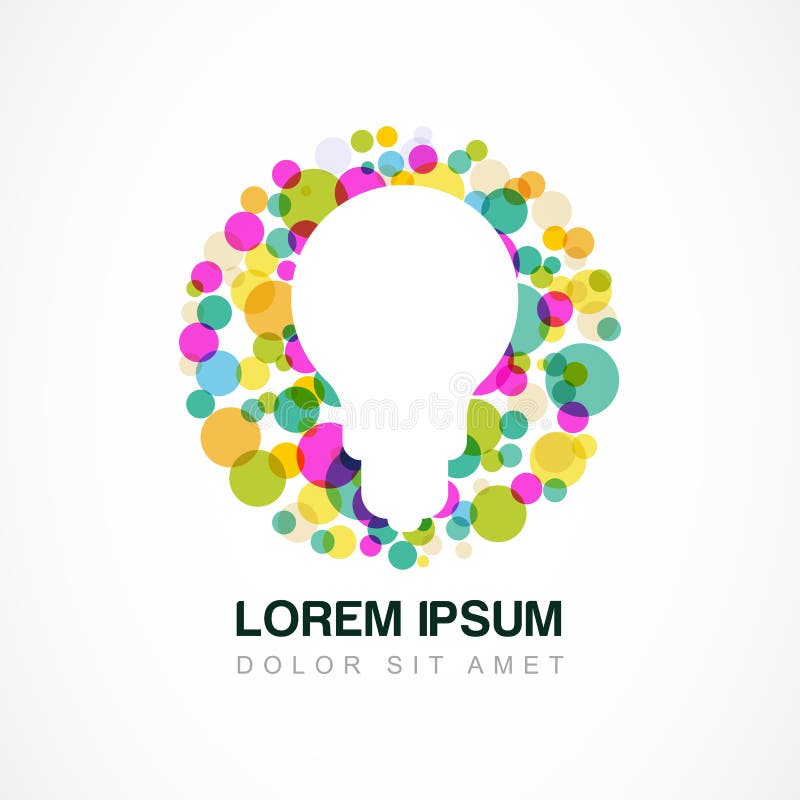 Vettore astratto Logo Design Template Cerchi variopinti con ligh illustrazione di stock Vettore astratto Logo Design Template Cerchi variopinti con ligh illustrazione di stock