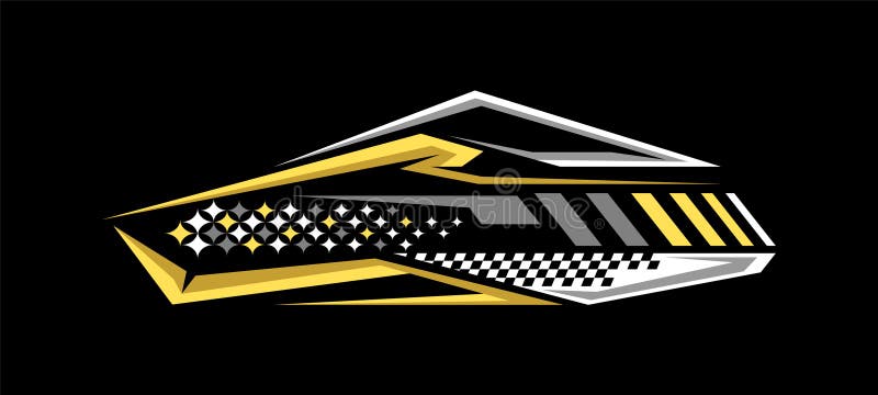 Vettore autocorse decantatore di stripe di vinile illustrazione di stock