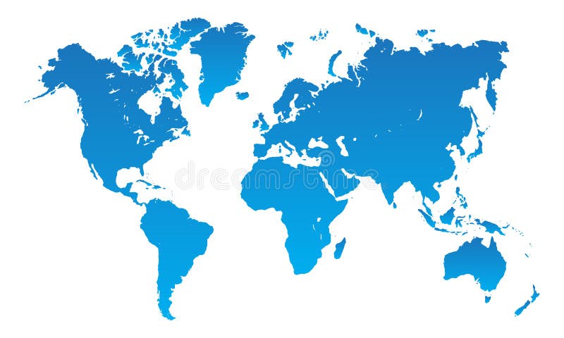 Vettore blu mappa mondiale Vettore blu mappa mondiale