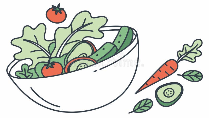 Vettore Bowl delle insalate dei giardini freschi Progetto vettore Icona Alimentazione sana Generative AI royalty illustrazione gratis