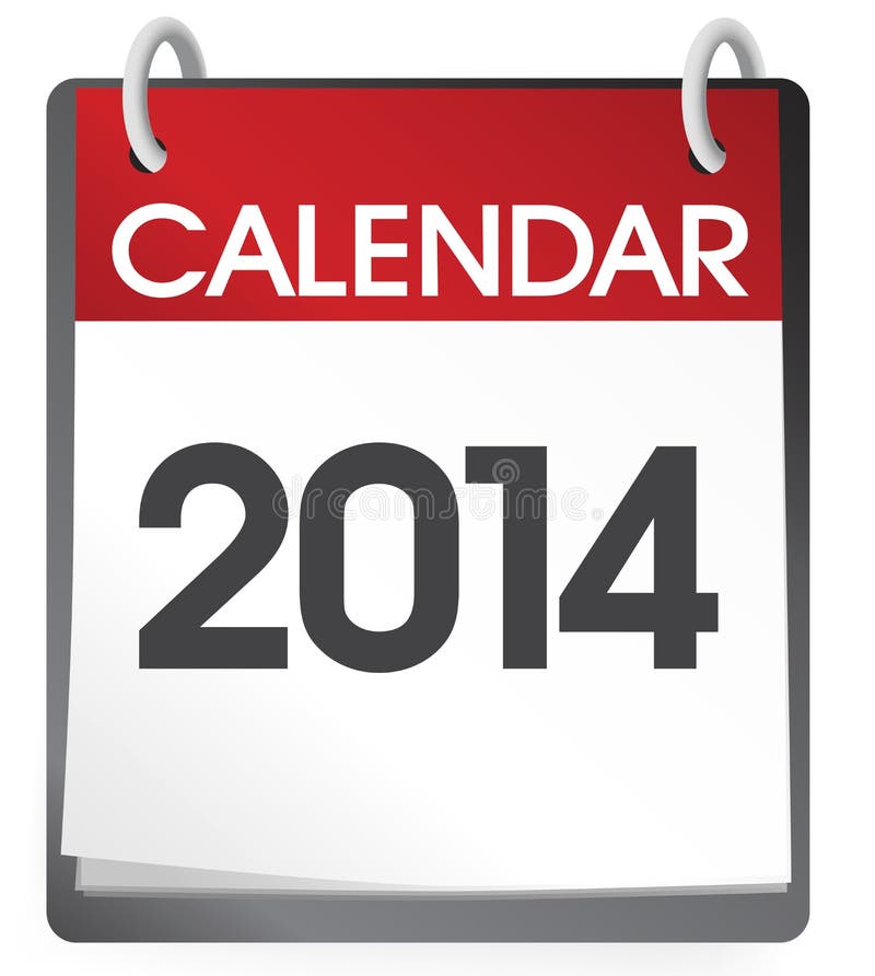 Vettore del calendario 2014 illustrazione di stock