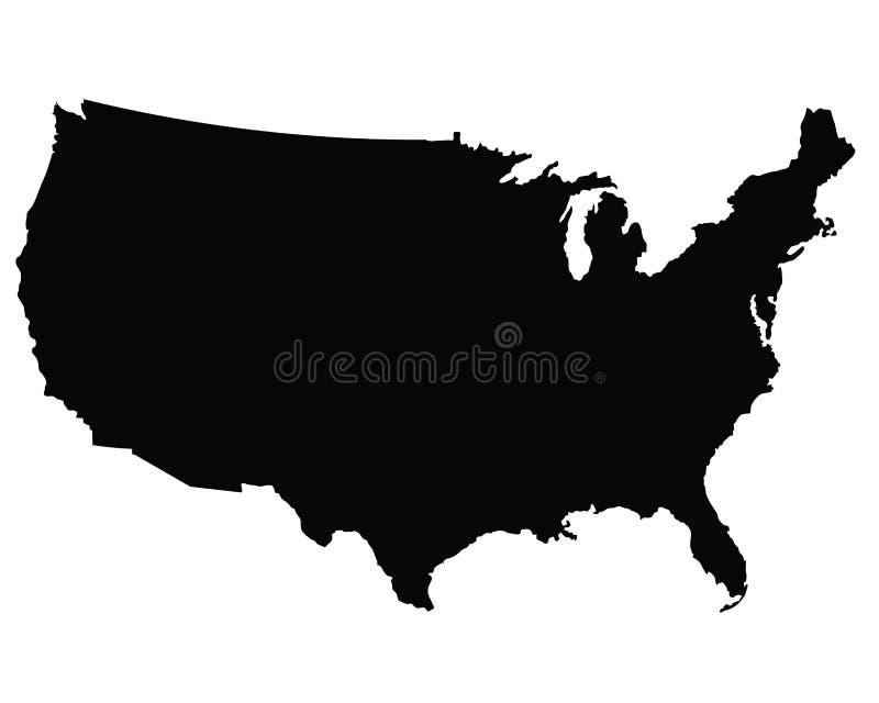 Vettore del profilo della mappa di U.S.A.