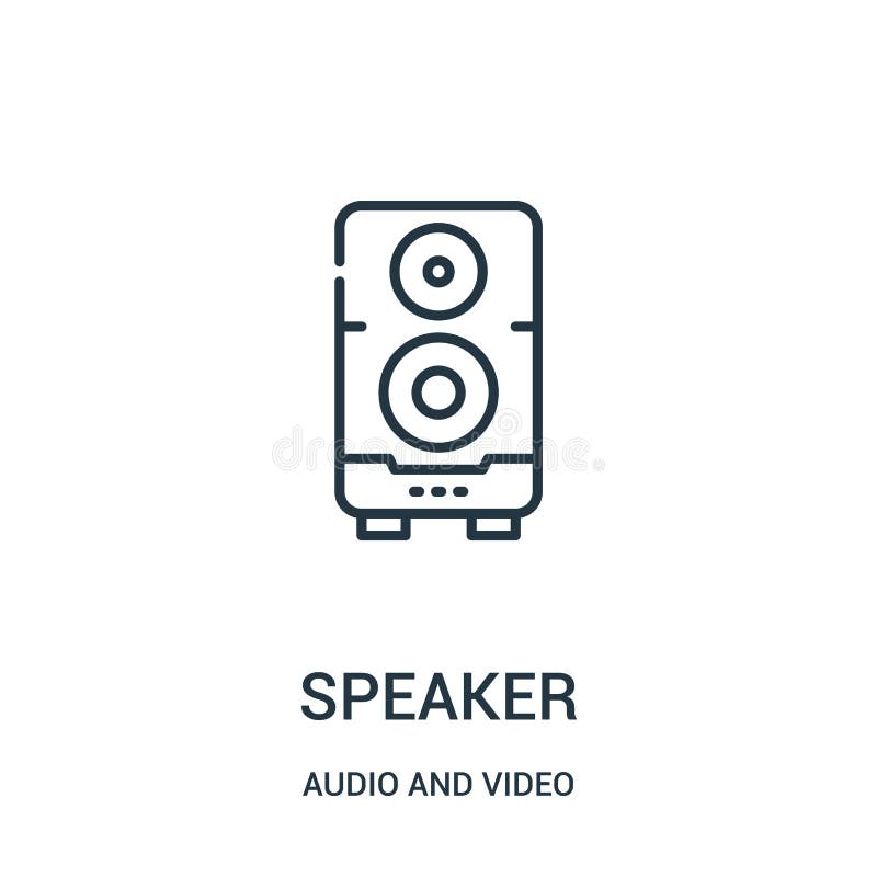 vettore dell'icona dell'altoparlante dall'audio e video raccolta Linea sottile illustrazione di vettore dell'icona del profilo de illustrazione vettoriale vettore dell'icona dell'altoparlante dall'audio e video raccolta Linea sottile illustrazione di vettore dell'icona del profilo de illustrazione vettoriale