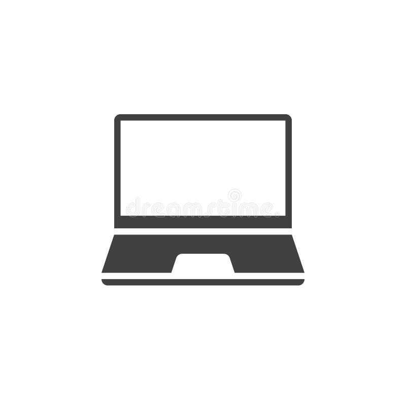Vettore dell'icona del computer portatile, logo solido del computer mobile, isolat del pittogramma illustrazione di stock Vettore dell'icona del computer portatile, logo solido del computer mobile, isolat del pittogramma illustrazione di stock