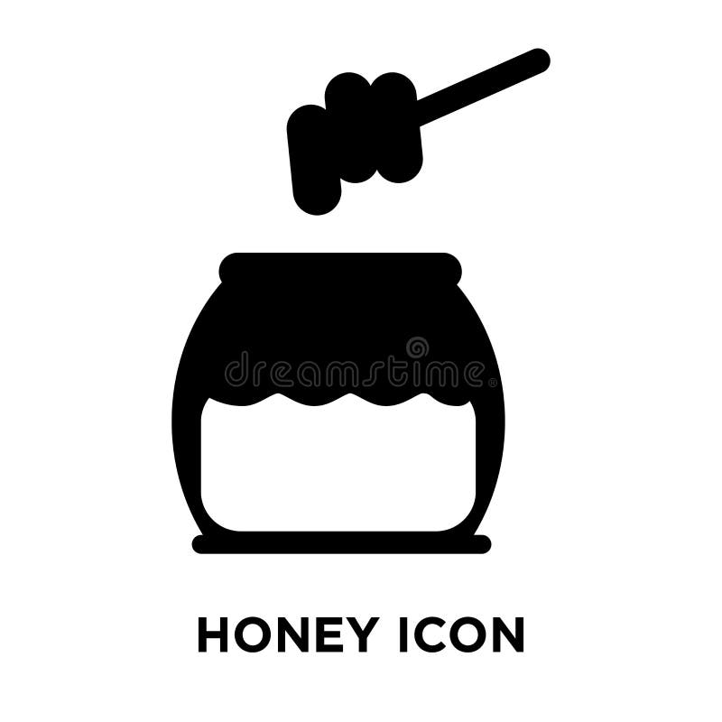 Vettore dell'icona del miele isolato su fondo bianco, concetto di logo di illustrazione vettoriale Vettore dell'icona del miele isolato su fondo bianco, concetto di logo di illustrazione vettoriale