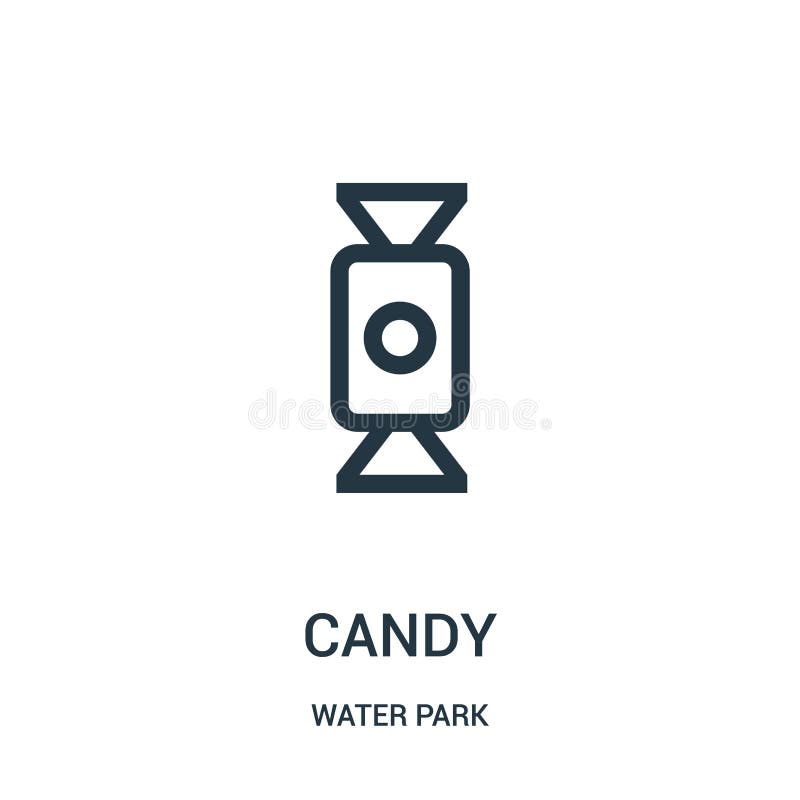 vettore dell'icona della caramella dalla raccolta del parco dell'acqua Linea sottile illustrazione di vettore dell'icona del prof illustrazione vettoriale vettore dell'icona della caramella dalla raccolta del parco dell'acqua Linea sottile illustrazione di vettore dell'icona del prof illustrazione vettoriale