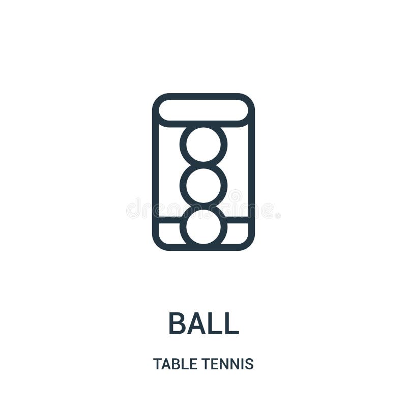 vettore dell'icona della palla dalla raccolta di ping-pong Linea sottile illustrazione di vettore dell'icona del profilo della pa illustrazione vettoriale vettore dell'icona della palla dalla raccolta di ping-pong Linea sottile illustrazione di vettore dell'icona del profilo della pa illustrazione vettoriale
