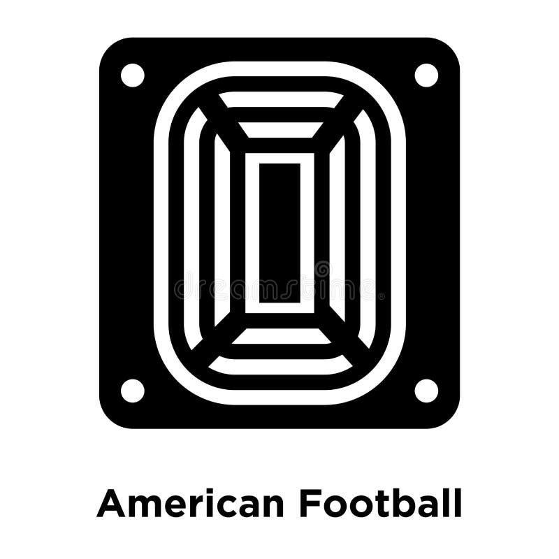 Vettore dell'icona dello stadio di football americano isolato sul backgrou bianco illustrazione vettoriale Vettore dell'icona dello stadio di football americano isolato sul backgrou bianco illustrazione vettoriale