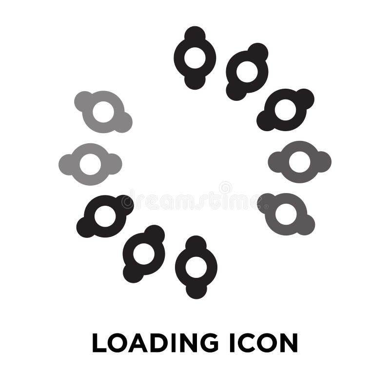 Vettore dell'icona di caricamento isolato su fondo bianco, concetto o di logo illustrazione di stock Vettore dell'icona di caricamento isolato su fondo bianco, concetto o di logo illustrazione di stock