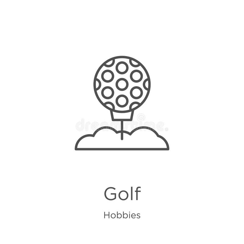 vettore dell'icona di golf dalla raccolta di hobby Linea sottile illustrazione di vettore dell'icona del profilo di golf Profilo, royalty illustrazione gratis vettore dell'icona di golf dalla raccolta di hobby Linea sottile illustrazione di vettore dell'icona del profilo di golf Profilo, royalty illustrazione gratis
