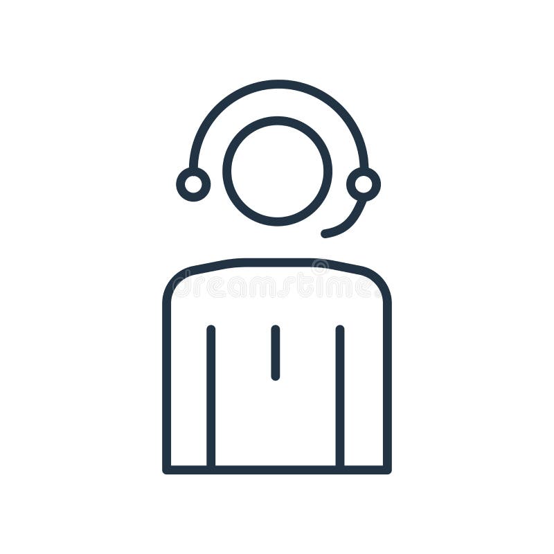 Vettore dell'icona di Telemarketer isolato su fondo bianco, segno di Telemarketer royalty illustrazione gratis Vettore dell'icona di Telemarketer isolato su fondo bianco, segno di Telemarketer royalty illustrazione gratis