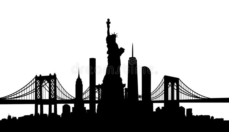 Vettore dell'orizzonte di New York illustrazione di stock Vettore dell'orizzonte di New York illustrazione di stock