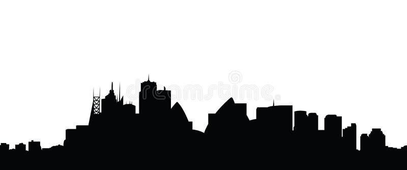 Vettore della città di Sydney dell'orizzonte royalty illustrazione gratis Vettore della città di Sydney dell'orizzonte royalty illustrazione gratis