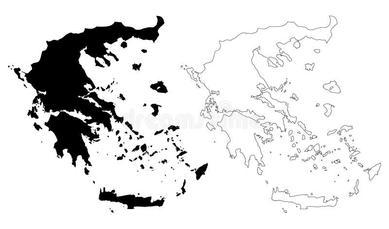 Vettore della mappa della Grecia illustrazione di stock Vettore della mappa della Grecia illustrazione di stock