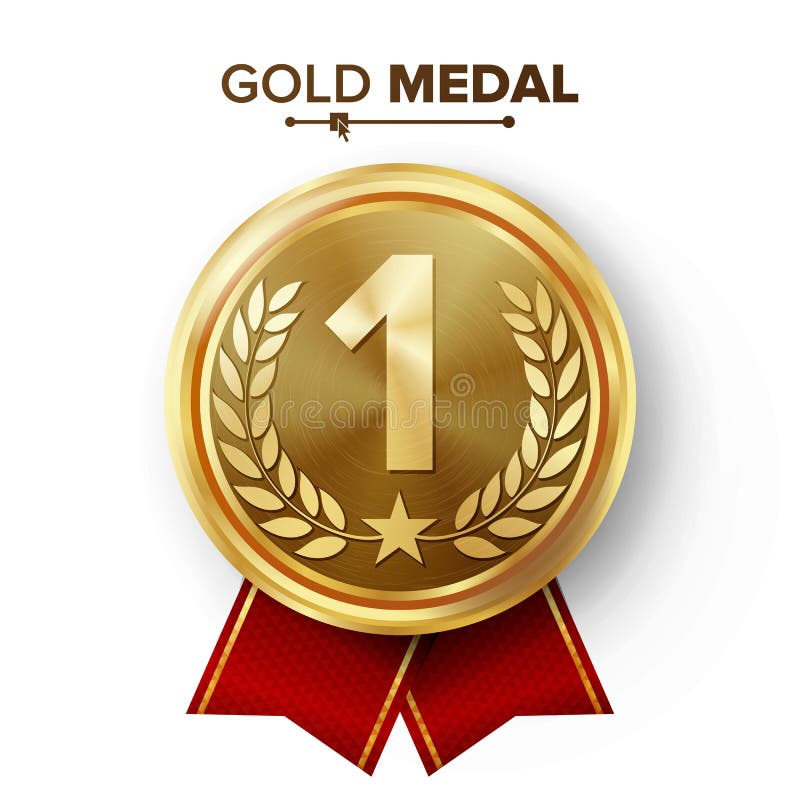 Vettore della medaglia del posto dell'oro primo Distintivo realistico del metallo con il primo risultato di disposizione Etichett illustrazione vettoriale Vettore della medaglia del posto dell'oro primo Distintivo realistico del metallo con il primo risultato di disposizione Etichett illustrazione vettoriale