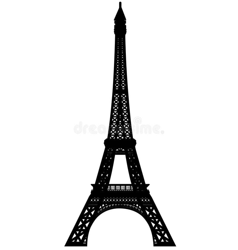 Vettore della siluetta della Torre Eiffel illustrazione di stock