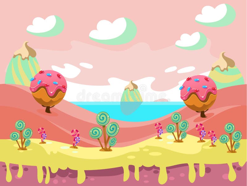 Vettore della terra di Candy illustrazione di stock Vettore della terra di Candy illustrazione di stock