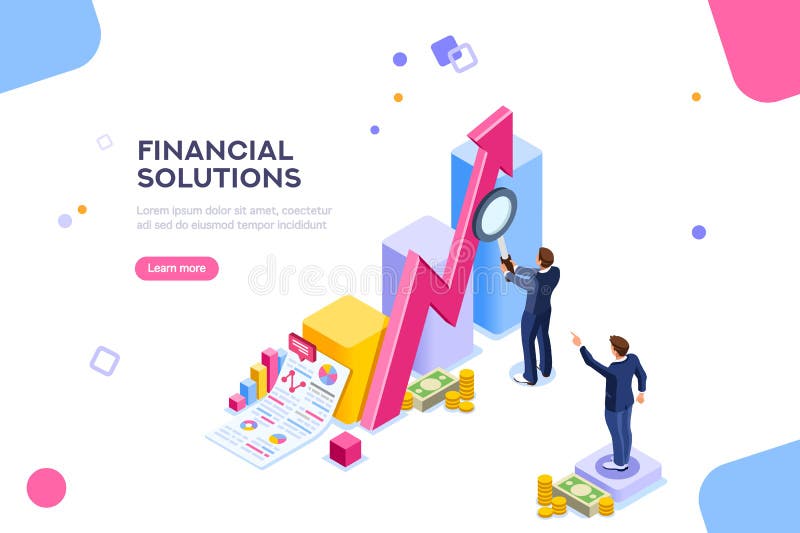 Vettore di concetto della gestione di verifica di ricerca finanziaria royalty illustrazione gratis Vettore di concetto della gestione di verifica di ricerca finanziaria royalty illustrazione gratis