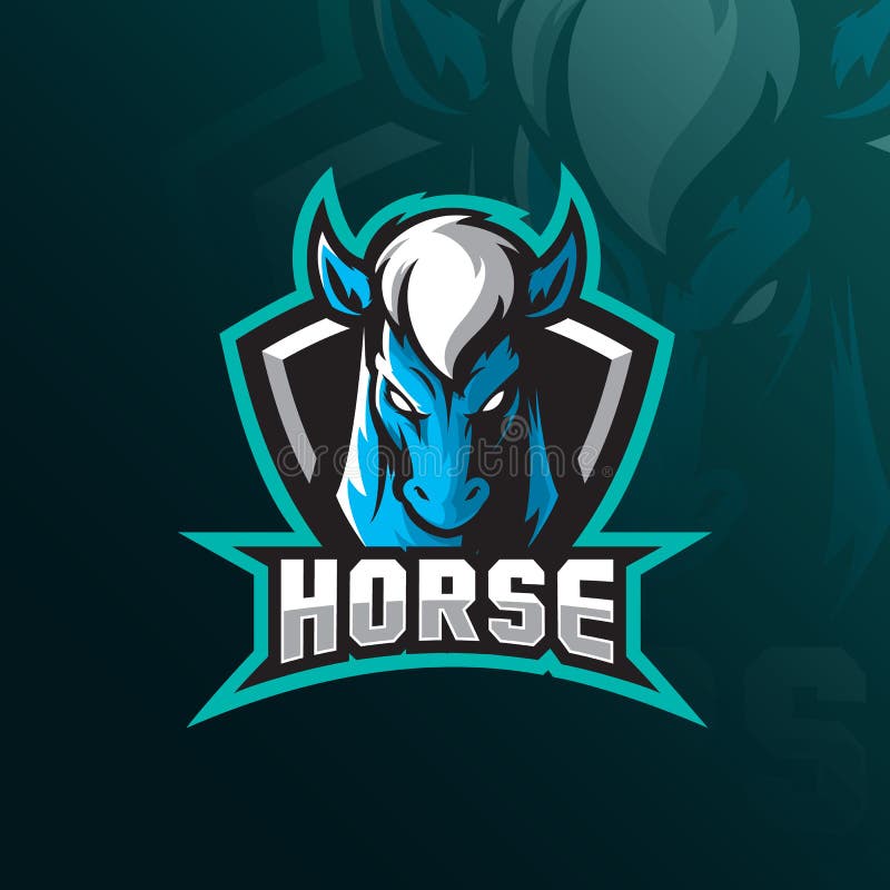 Vettore di progettazione della mascotte di logo del cavallo con stile moderno di concetto dell'illustrazione per stampa del disti royalty illustrazione gratis Vettore di progettazione della mascotte di logo del cavallo con stile moderno di concetto dell'illustrazione per stampa del disti royalty illustrazione gratis