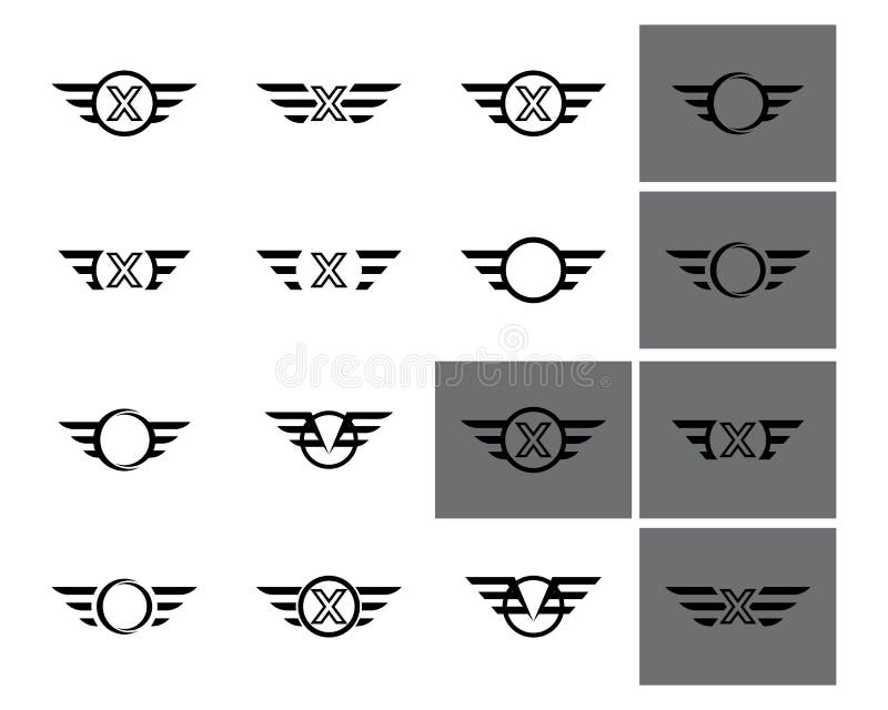 Vettore di Wing Logo Template del falco illustrazione di stock Vettore di Wing Logo Template del falco illustrazione di stock