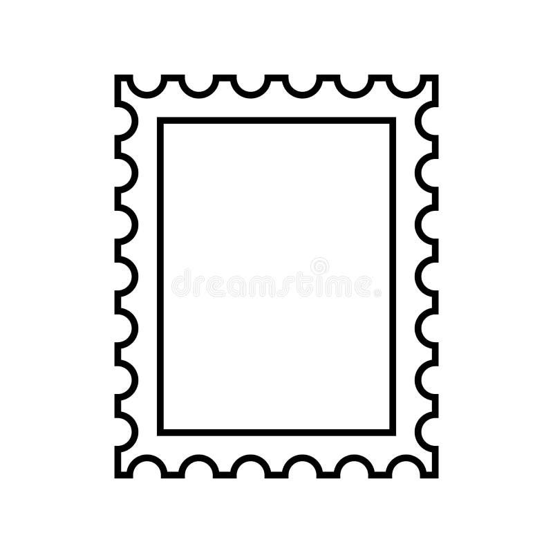 Vettore eps10 dell'icona del profilo del francobollo Segno di vettore del francobollo illustrazione di stock Vettore eps10 dell'icona del profilo del francobollo Segno di vettore del francobollo illustrazione di stock